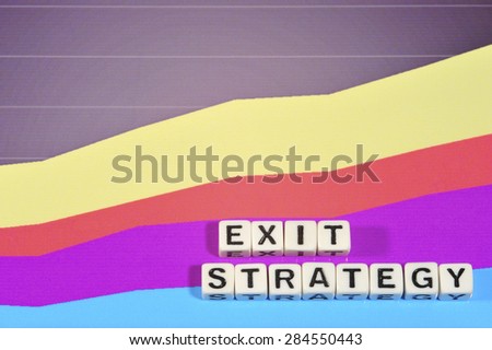 Business Term with Climbing Chart / Graph - Exit Strategy