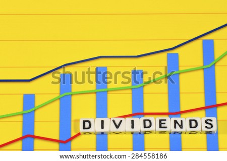 Business Term with Climbing Chart / Graph - Dividends