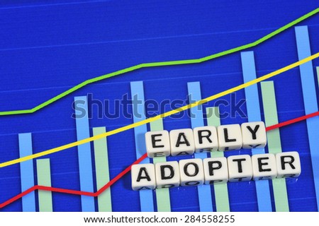 Business Term with Climbing Chart / Graph - Early Adopter