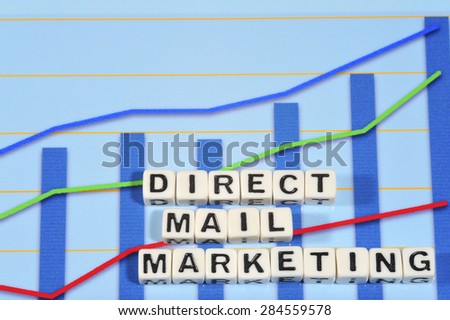 Business Term with Climbing Chart / Graph - Direct Mail Marketing