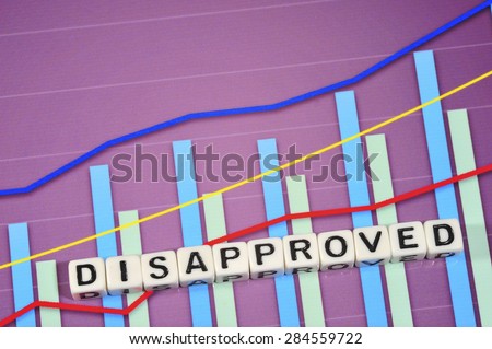 Business Term with Climbing Chart / Graph - Disapproved