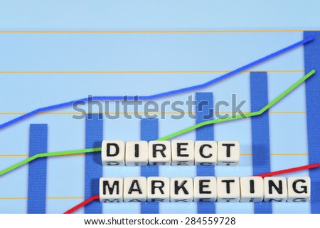 Business Term with Climbing Chart / Graph - Direct Marketing