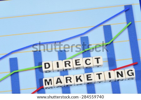 Business Term with Climbing Chart / Graph - Direct Marketing