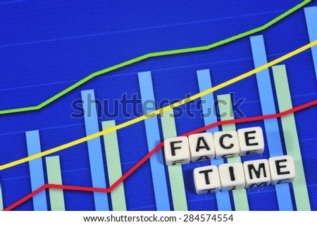Business Term with Climbing Chart / Graph - Face Time