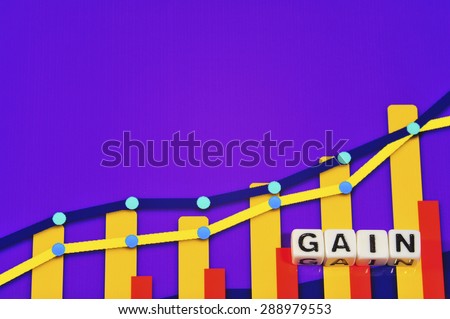 Business Term with Climbing Chart / Graph - Gain