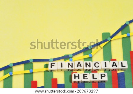 Business Term with Climbing Chart / Graph - Financial Help