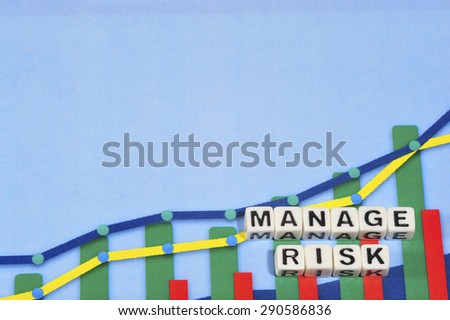 Business Term with Climbing Chart / Graph - Manage Risk