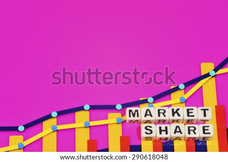 Business Term with Climbing Chart / Graph - Market Share