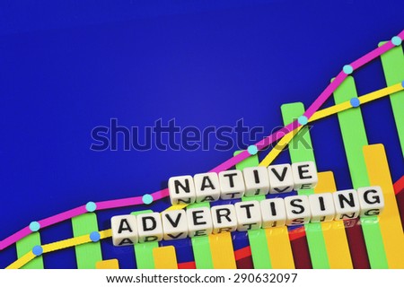Business Term with Climbing Chart / Graph - Native Advertising