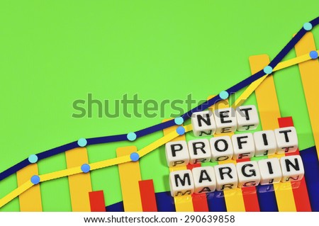 Business Term with Climbing Chart / Graph - Net Profit Margin