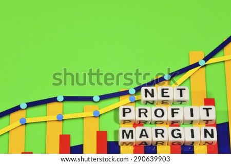 Business Term with Climbing Chart / Graph - Net Profit Margin