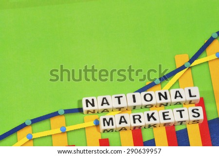 Business Term with Climbing Chart / Graph - National Markets