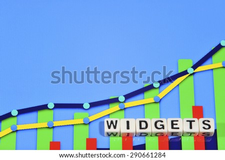 Business Term with Climbing Chart / Graph - Widgets