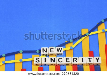 Business Term with Climbing Chart / Graph - New Sincerity
