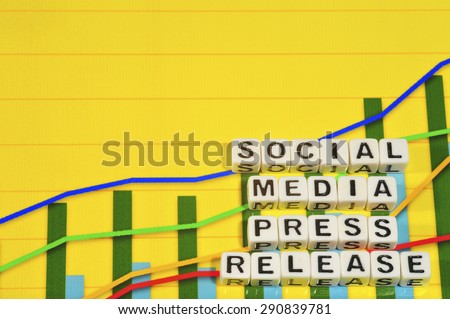 Business Term with Climbing Chart / Graph - Social Media Press Release