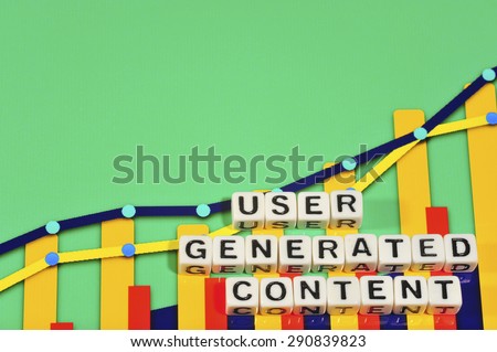 Business Term with Climbing Chart / Graph - User Generated Content