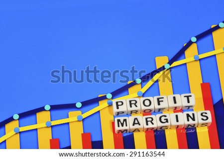 Business Term with Climbing Chart / Graph - Profit Margins