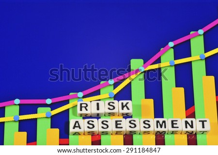 Business Term with Climbing Chart / Graph - Risk Assessment