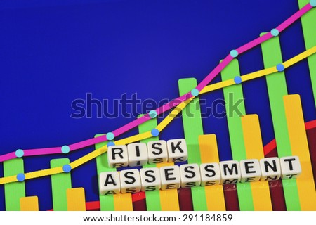 Business Term with Climbing Chart / Graph - Risk Assessment
