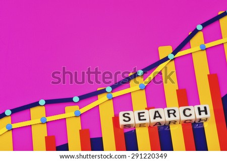 Business Term with Climbing Chart / Graph - Search