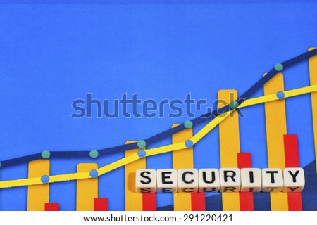 Business Term with Climbing Chart / Graph - Security