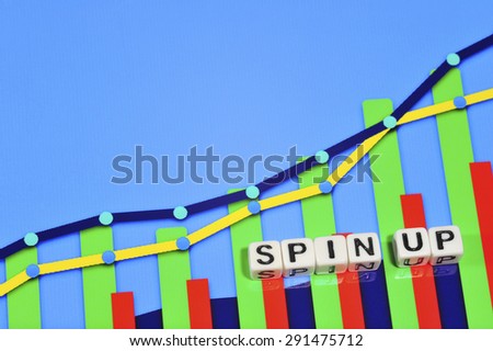 Business Term with Climbing Chart / Graph - Spin Up