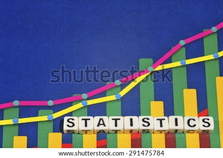 Business Term with Climbing Chart / Graph - Statistics
