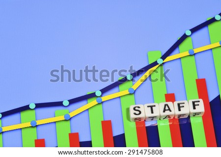 Business Term with Climbing Chart / Graph - Staff