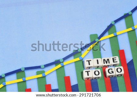 Business Term with Climbing Chart / Graph - Time To Go
