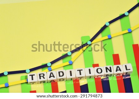 Business Term with Climbing Chart / Graph - Traditional