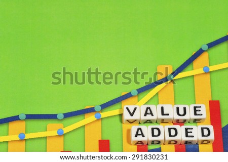 Business Term with Climbing Chart / Graph - Value Added