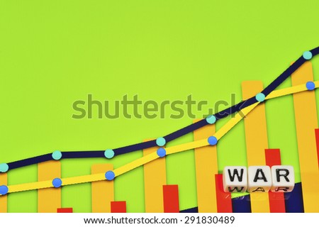 Business Term with Climbing Chart / Graph - War