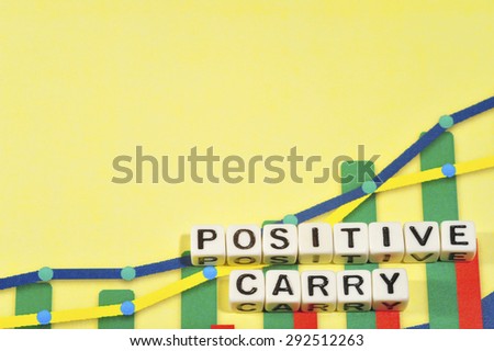 Business Term with Climbing Chart / Graph - Positive Carry