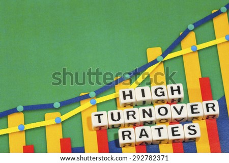 Business Term with Climbing Chart / Graph - High Turnover Rates