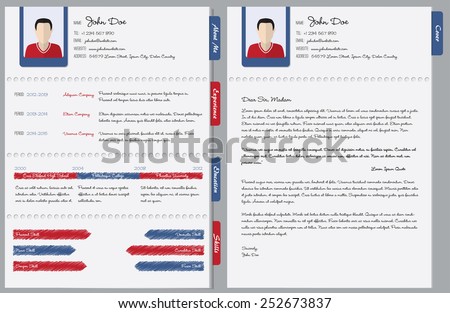 Hand written curriculum vitae with cover letter