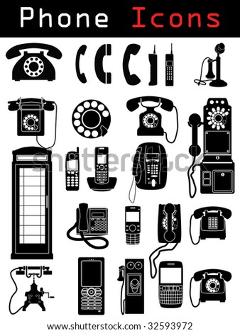 phone icon eps. stock vector : Phone Icons