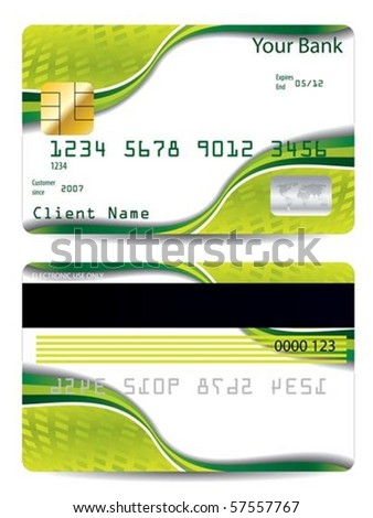 credit cards designs. green credit card design