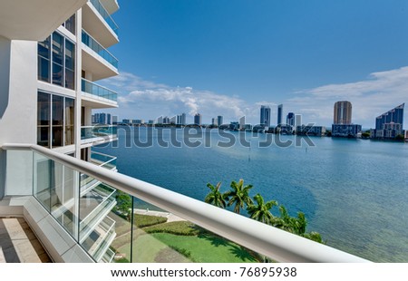 View of Miami Beach from an Oceanfront balcony