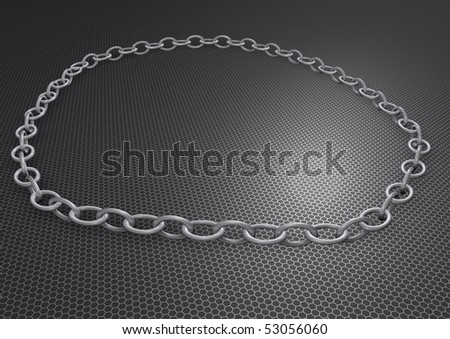 3d chain with circular links, can be used for web or print