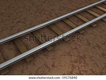 Computer Generated Rail Track for background
