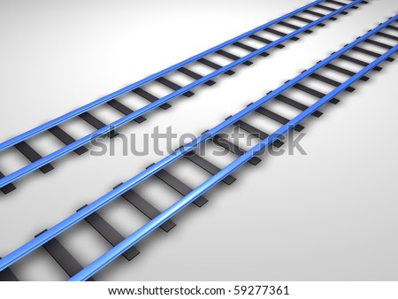 Computer Generated Rail Tracks for background