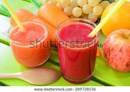 Fresh mixed fruit juice, beetroot, apple, guava, carrot, pineapple