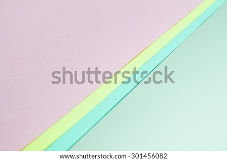 Blank Colored Paper be slanted on white table background