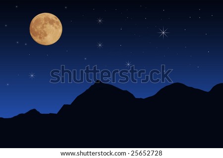 the image of night sky in mountain