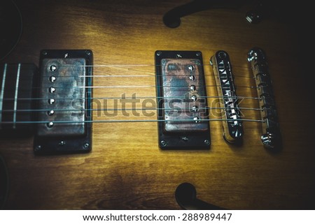 Guitar with rusty pickups