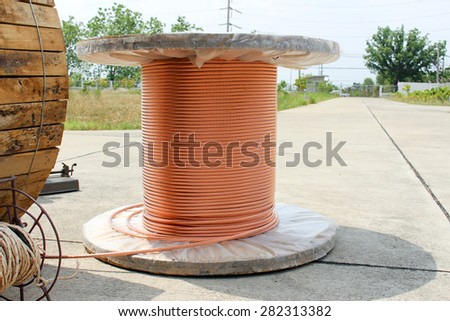 Reel of copper ground wire