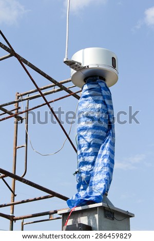 High voltage current transformer cover by tent