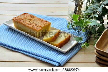traditional  baked sweet cassava cake