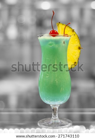 fresh cocktail in black and white background