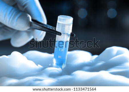 Cryopreservation of tube in liquid nitrogen